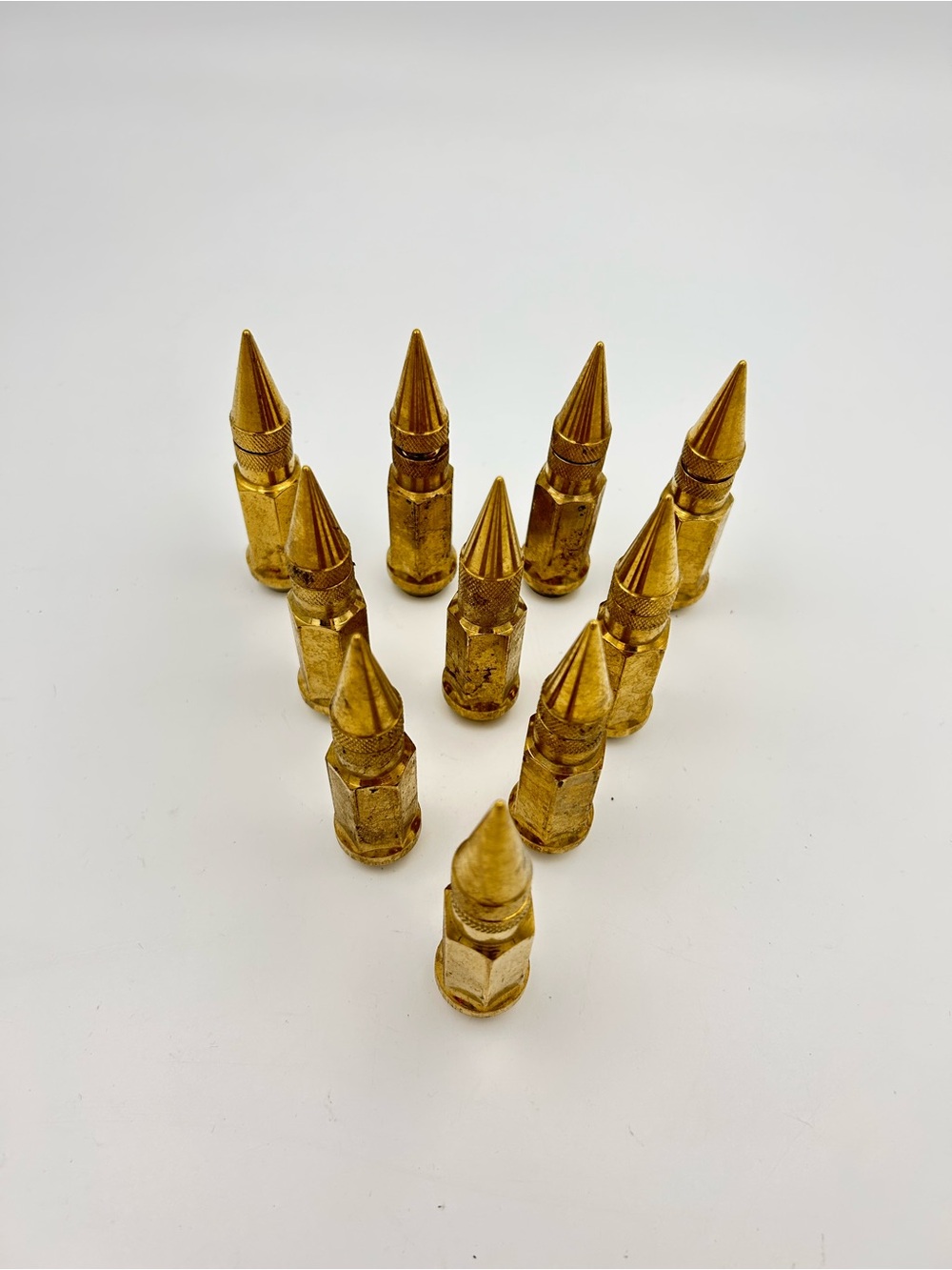Gold Tone Spiked Lugnuts Set of 10